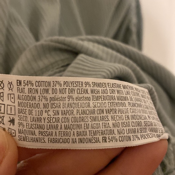 SAGE GREEN RIBBED DRESS - Picture 5 of 5